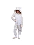 Kids Polar Bear Funsie: White hooded Union Suit, Size: S,M,L