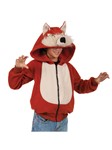 Wild Red Fox Child Hoodie: Rust/Ivory hooded Jacjet, child sizes