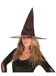 Glitter Witch Hat 18"x15" Purple