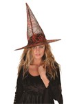 Glitter Witch Hat 18"x15" Orange