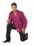 Disco Inferno-Purple Button Shirt