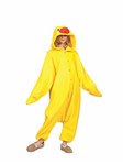 Tub Time the Ducky Adult Unisex Funsie: Yellow duck hooded union suit, one size fits most adult