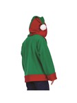 Santa Helper Adult Unisex Hoodie: Green  Red hooded jacket with zip closue, 2 sizes available