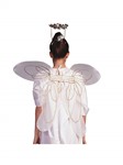 34" White Angel Wings